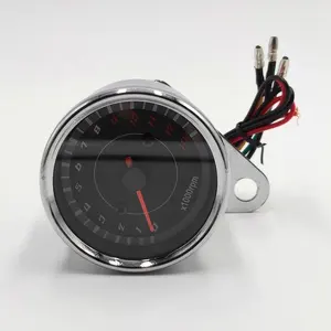 אופנוע tachometer תאורה אחורית 12V Tachometer מד מהירות Tacho מד 0-13000 סל"ד