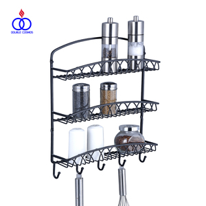 <strong>Kitchen</strong> <strong>Accessories</strong> <strong>Wrought</strong> <strong>Iron</strong> Wall Mounted Spice Rack