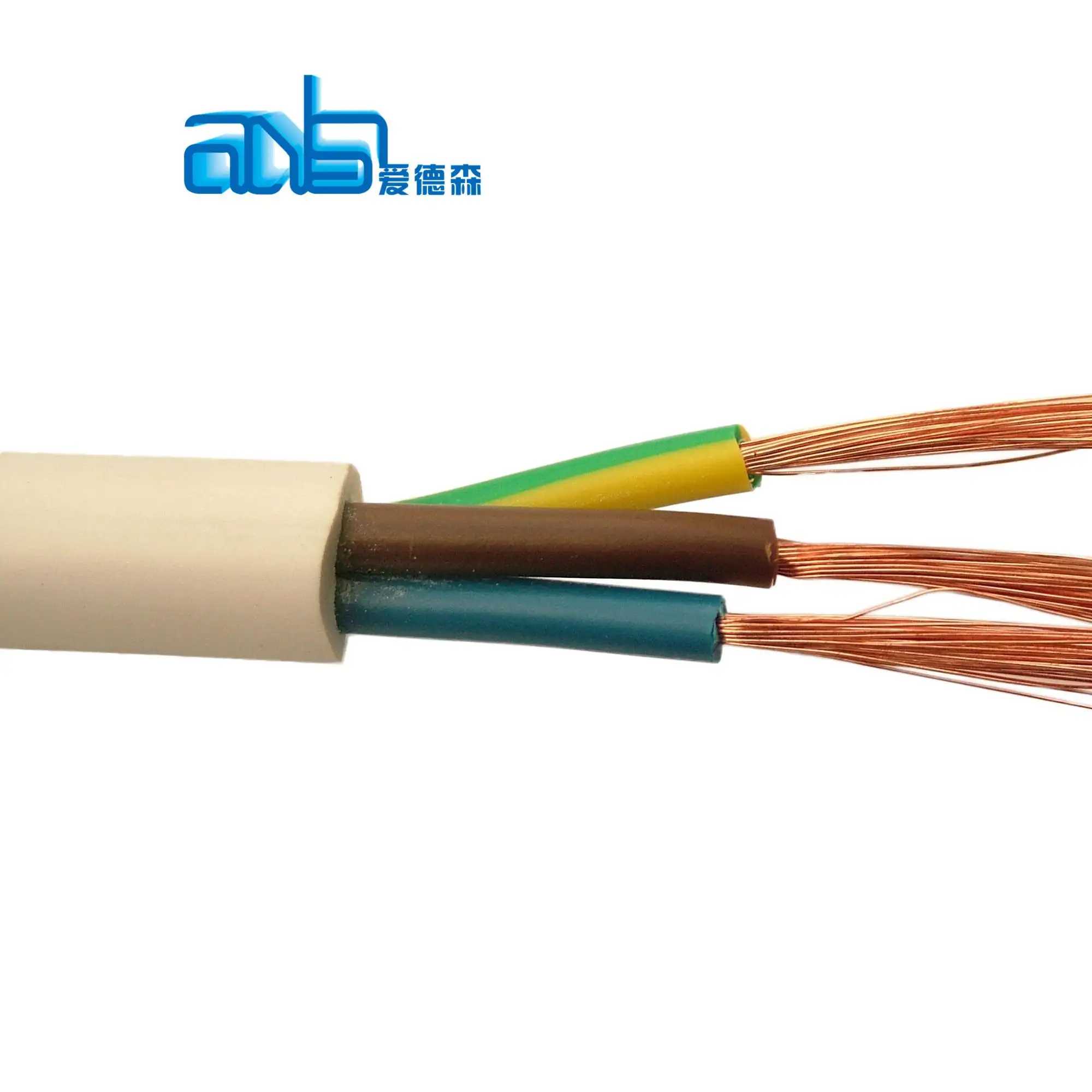 227 Iec 53 Rvv 300/300V พีวีซีที่มีความยืดหยุ่นฉนวน3แกน2.5เมตรสายไฟฟ้า