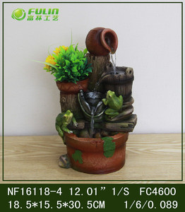 Statue de pots d'oiseaux en résine, <span class=keywords><strong>fontaine</strong></span> de cascade d'<span class=keywords><strong>eau</strong></span> intérieure, livraison gratuite - Product Image 5