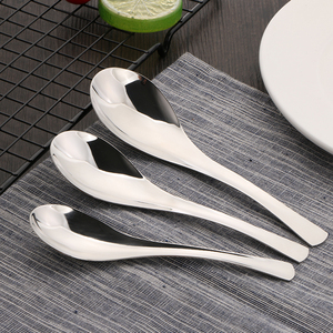 Cucharas De Acero Inoxidable Mirror Polish Dinner Big Round 304 cucchiaio da minestra in acciaio inossidabile - Product Image 2