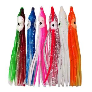 50 pz/borsa 7.5cm di plastica morbida polpo esche da pesca per Jigs colore misto Silicone polpo gonna artificiale Jigging esca - Product Image 2