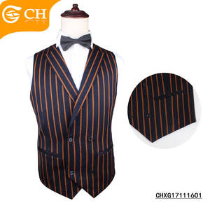 เสื้อกั๊กผ้าฝ้ายลายทางมีกระเป๋า - Product Image 2