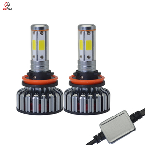 Weiyao frente luz led con ventilador de refrigeración super brillante <span class=keywords><strong>4</strong></span> lados cob chip led de la linterna del coche al <span class=keywords><strong>por</strong></span> mayor - Product Image 5