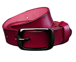 Ingrosso 3.0cm di larghezza di alta qualità viola <span class=keywords><strong>scuro</strong></span> singolo perno fibbia in vera pelle cinture per le donne - Product Image 3