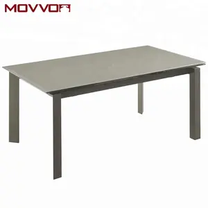 新模型设计大尺寸现代风格可伸展玻璃餐桌咖啡桌