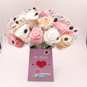 รสผลไม้ที่สวยงาม3d กุหลาบขนมหวานอมยิ้มกับแท่ง - Product Image 4