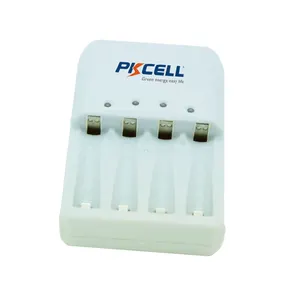 Cargador portátil recargable AA/AAA PKcell 8154, 4 ranuras, para batería de NI-MH/NI-CD, muestras gratis