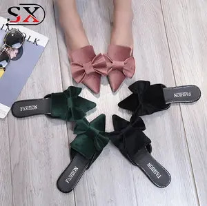 Very Hot Sale New Latest Design Fashionable Simple Flat Slides Indoor Slippers Factory Wholesale For Women Summer