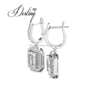 Ensembles de bijoux de mode ornés de cristaux <span class=keywords><strong>Swarovski</strong></span> bijoux Daisini 18K plaqué or pendentif boucles d'oreilles ensemble de bijoux personnalisés - Product Image 6