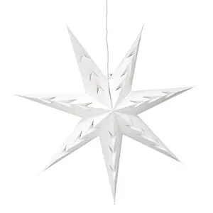 Party Manufacture Supplier Even Decor White Window Paper Star Hanging Lantern