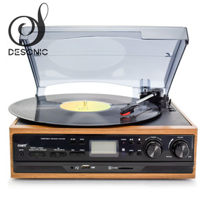 Desonic Vinyl LP Ghi Bàn Xoay Máy Nghe Nhạc Cassette AM FM Đài Phát Thanh <span class=keywords><strong>USB</strong></span>/SD Máy Nghe Nhạc BT Được Xây Dựng Trong Loa Aux- trong - Product Image 5