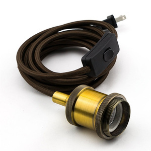 Portalámparas E27 de Cerámica, Latón y Plástico, Impermeable IP65 con Interruptor, Cable y <span class=keywords><strong>Enchufe</strong></span> para Lámpara Colgante, de Techo o de Pared - Product Image 5