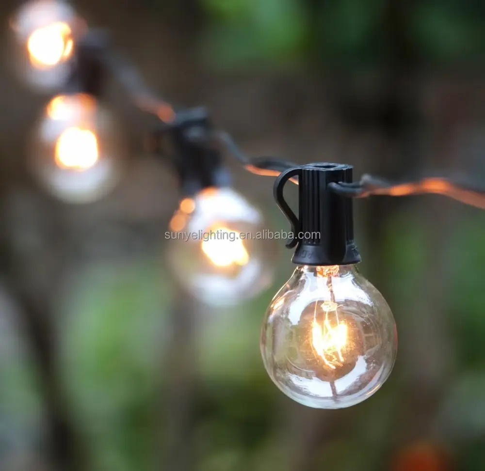 G40 กลางแจ้ง String ไฟ 25 G40 หลอดไฟ-VINTAGE Patio Garden Light String สำหรับ Deco หรือ Christmas PARTY,globe String LIGHT