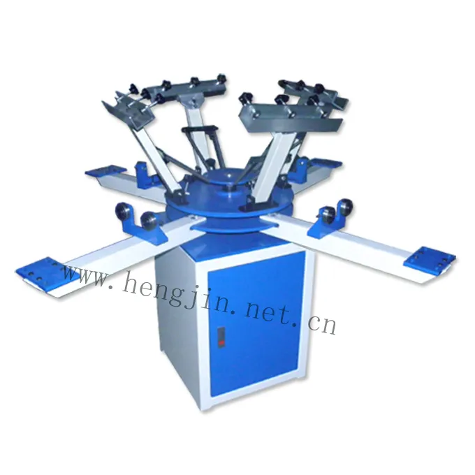 Economical and practical HS-1124N 4 color one stationmanual screen printing table machine