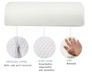 Máy Bay Công Thái Học Chân Văn Phòng Hỗ Trợ Đầu Gối Nửa Mặt Trăng Bộ Nhớ Bọt Gối Bolster Foot Rest Đệm Cho Dưới Bàn - Product Image 6