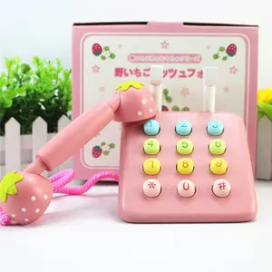 2017 china wooden toy telephone used educational toys