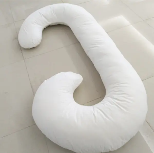 Cute soft J shape full body nursing pregnancy travel message pillow for women