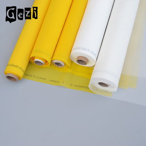 Gezi (offre d'usine) 7 T-165 T 18mesh-420mesh blanc ou jaune d'armure de polyester silcreen maille de tissu d'impression - Product Image 1