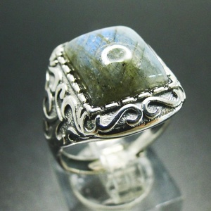 925 Sterling Silver Wholesale Antique Natural Gemstone <strong>Rings</strong> Men's <strong>Ring</strong> Fashion <strong>Labradorite</strong> <strong>Ring</strong> - Product Image 1