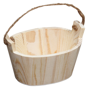 Dondurma yapma makinesi ahşap kova el yapımı vintage ahşap pirinç kova - Product Image 4