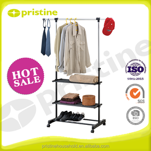 Shopee OEM EBay Organizer Modern Taiwan Household Storage Kids Bedroom Stand Hanging Clothes Stand Hanging Clothes Bedroom Set - Product Image 2