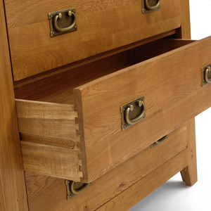 British Hot Sale Oak Wood <strong>Cheap</strong> Price Living Room 5 <strong>Drawer</strong> <strong>Chest</strong> of <strong>Drawers</strong> - Product Image 2