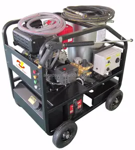 柴油发动机6.5马力/150巴/2700磅/平方英寸热水高压清洗机，带蒸汽功能洗车机清洗设备