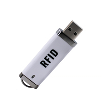 Lector de Tarjetas RFID Portátil Mini OTG de 125Khz, Unidad Flash USB, Protocolo ISO11784/785, Distancia de Lectura de 0-8cm, ABS