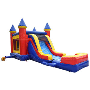 Comercial barato <span class=keywords><strong>Casa</strong></span> de rebote de agua desmontable <span class=keywords><strong>con</strong></span> piscina/inflable mojado deslice combo para venta - Product Image 5