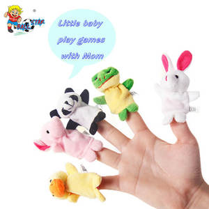Famiglia <span class=keywords><strong>zoo</strong></span> animali di peluche che fanno le dita puppets mini giocattolo - Product Image 2
