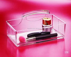 clear acrylic makeup organizer plastic storage tray with dividers