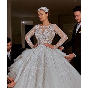 Vendita calda Delle Donne di Lusso Abito di Sfera In Rilievo Abito Da <span class=keywords><strong>Sposa</strong></span> Da <span class=keywords><strong>Sposa</strong></span> - Product Image 2