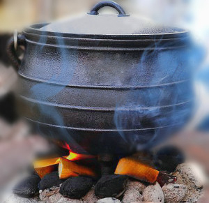 Olla <span class=keywords><strong>grande</strong></span> <span class=keywords><strong>de</strong></span> <span class=keywords><strong>hierro</strong></span> fundido <span class=keywords><strong>de</strong></span> tres patas, alta calidad, sólida y duradera, para cocinar, 25 # - Product Image 5