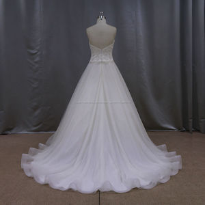 XF622 عالية الجودة شبه حبيبته العنق <span class=keywords><strong>weding</strong></span> اللباس مع الديكور - Product Image 3