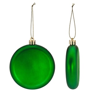 Palla piatta rotonda di natale appesa in plastica infrangibile di vendita calda - Product Image 5