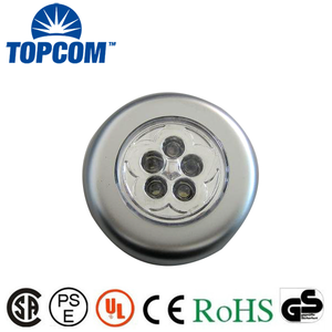 pantalla táctil interruptor de la luz led de la batería de plástico pequeño cuerpo 5 luz led táctil con la etiqueta engomada - Product Image 1