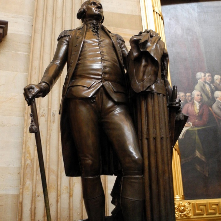 Reproduction Antique Célèbre Classique Vie Taille George Washington bronze statue par Jean Antoine Houdon