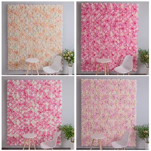 Decoração de pendurar para parede, decoração de fundo de parede com flores artificiais rosa - Product Image 3