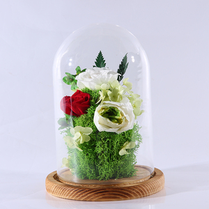 Personalizado Día de San Valentín Regalo romántico Decoración Rosa preservada en cúpula de cristal 3 Gran Príncipe Ramo de flores eternas - Product Image 5