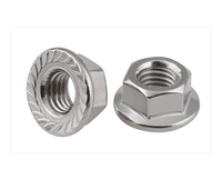 DIN 6923 stainless steel/baja karbon kacang hex flange