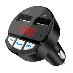 Автомобильный MP3-плеер, Bluetooth, беспроводной автомобильный комплект громкой связи, FM-передатчик 5 В, 2,1 А, зарядное устройство USB, ЖК-дисплей, Автомобильный FM-модулятор