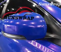 Sunswrap Super Gloss Metallic Blauw Rood Nieuwe Auto Wrap Vinyl Wrap Die Als Hexis Kwaliteit Kwaliteit met Air-release 5x67ft/roll