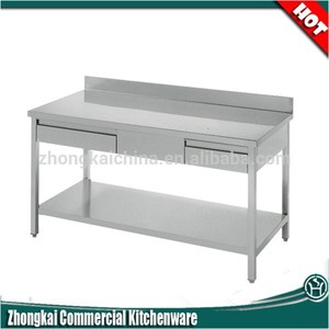 <span class=keywords><strong>la</strong></span> parte superior grade2 capas de acero inoxidable <span class=keywords><strong>restaurante</strong></span> mesa de trabajo con cajones - Product Image 2