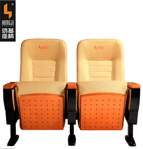 Fábrica de suministro de asiento de teatro muebles plegable cubierta de madera de la sala de conferencias silla con tableta de escritura - Product Image 1