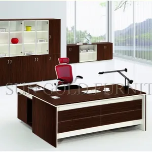 Melamin Büro Holz schreibtisch mit Bücherregal Büro Layout Tisch (SZ-ODT654)