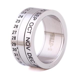 Anelli da Uomo Zhongzhe con Data, in Acciaio Inossidabile Antiossidante, Impermeabili, con Testo e Calendario - Product Image 2