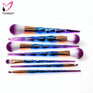 7 Pièces Bleu New Souple Lisse Synthétique Maquillage Kit Cosmétiques Personnalisés Professionnel Make Up Set Brosse - Product Image 6