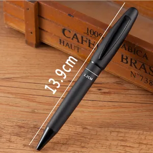 2013 Custom Service Promotional Luxury VIP OEM personalized matte black gift metal matt finishing ball pen