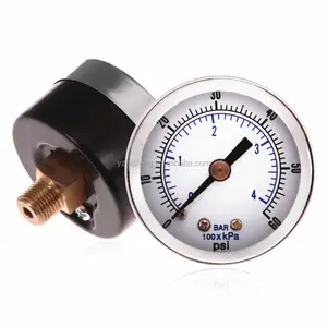 HF 1/8 "NPT Mini Pressure Gauge 0-60PSI/4BAR Udara Kompresor Hidrolik Vacuum Gauge Alat Ukur Tekanan Air 1.5" Pressure Tester